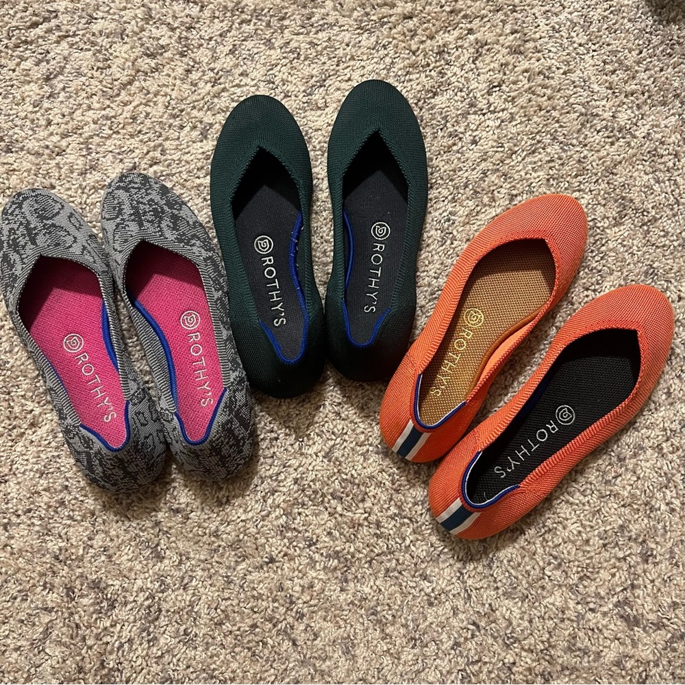 Rothy’s Flats Size 8 - Bundle of 3